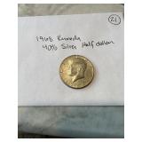 1968 Kennedy half dollar 40% silver