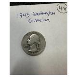 1943 Silver Washington quarter