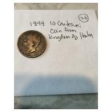 1894 10 Centeimi coin from Kingdom of Italy