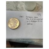 1887 Uncirculated US Silver Morgan