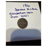 1916 German Military Occupation coin