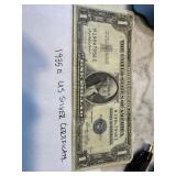 1935E US Silver certificate  dollar currency