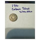 1916 Cuban 20cent Silver coin