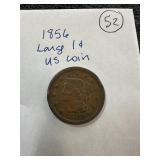 1856 Large US 1 cent piece