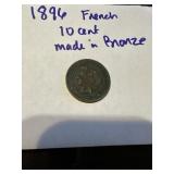 1896 French 10 cent Made of Bronze