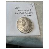 1887 Uncirculated Morgan Silver dollar