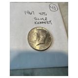 1967 Kennedy half dollar 40% silver