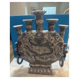 MG Red dragon  Clay candleholder