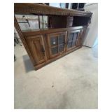Oak and glass cabinet