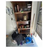 Garage shelf w/misc garage items