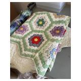 Handstitched lap quilt