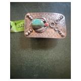 Sterling/Torquise beltbuckle, handcrafted