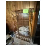 Antique, circa 1890 handmade wooden baby bed