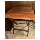 Wooden foldup drink table
