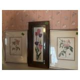 3 pc framed prints lot