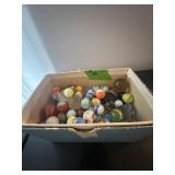Box of glass Marbles-some old