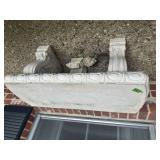 Cement outdoor bench