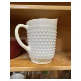 White glass, Hob knob pitcher