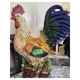 Large rooster, tail has been repaired