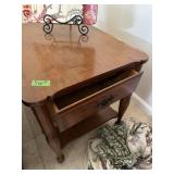 Lamp table, wood w/drawer