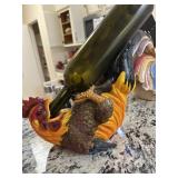 Rooster wine bottle holder