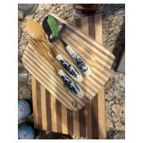 Misc servers, cutting boards included