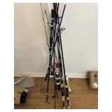 Misc parts lot of rods and reels