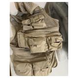 Nylon fishing vest w/misc fishing items