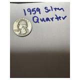 1959 Silver Washington quarter