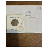 RARE 1872 Shield nickel