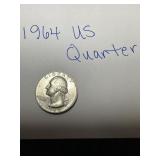 1964 US quarter-silver