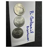(3) Misc 1776-1976 Eisenhower dollars