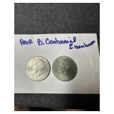 Pair of Bi Centennial Eisenhower dollars