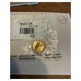 Gold plated 1941 Mercury dime