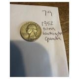 1952 Silver Washington quarter