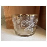 Bartlett Collins frosted etched ice bowls