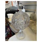 Heavy cut crystal candy dish