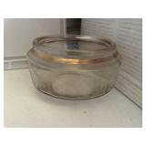 Gold rim, glass bowl