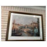 Framed, signed and numbered picture