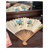 Large wooden hand fan