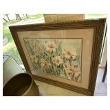 Large framed floral picture