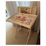 Vintage TV trays w/stand