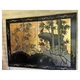 Beautiful 4ft wooden handpainted Asian panel