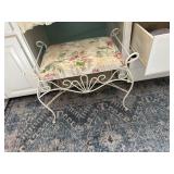 Iron base vanity stool
