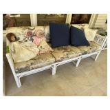 Vintage Rotan? couch w/cushions