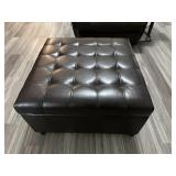 Leather?style ottoman, keepsake cabinet