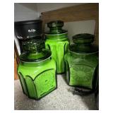 3 pc Glass cannister set