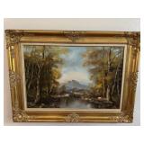 Large wood framed Oil painting