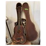 Silvertone childs guitar w/case