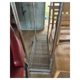5ft Metal shelf w/shelves